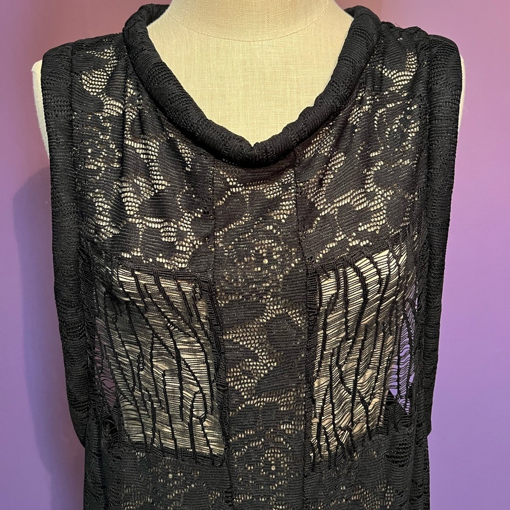 🖤Black Lace Sleeveless Maxi Dress by Rosche 💛🖤 NWOT - Picture 10 of 11